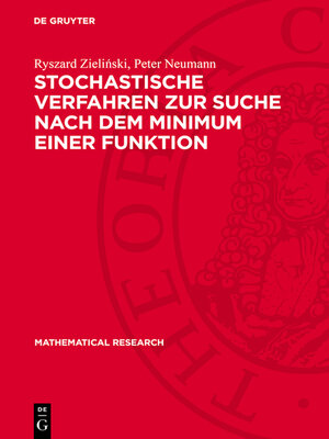 cover image of Stochastische Verfahren zur Suche nach dem Minimum einer Funktion
